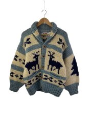 70～80s/カナダ製/カウチンニット/ウール/BLU