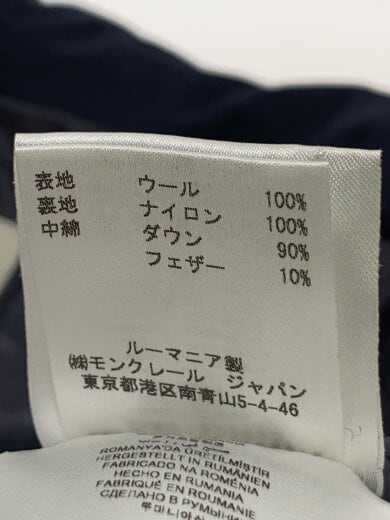 画像：MONCLERダウンジャケット/0/ウール/NVY/132-091-40338-05542725