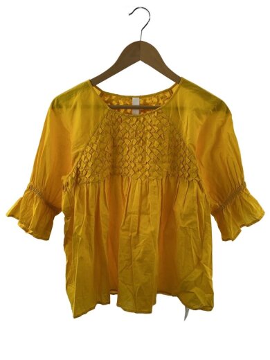 商品画像：半袖ブラウス/S/コットン/YLW/32-01-82 1