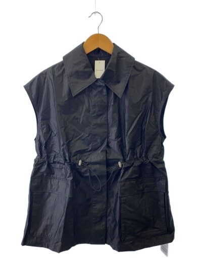 商品画像：ナイロンベスト/FREE/デニム/BLK/無地/24-011-400-7110-3-0 1