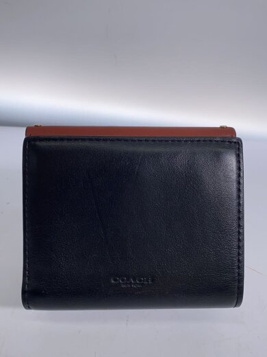 商品画像：3つ折り財布/レザー/BLK/レディース/6791// 2
