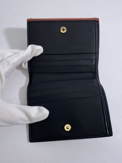 商品画像：3つ折り財布/レザー/BLK/レディース/6791// 4