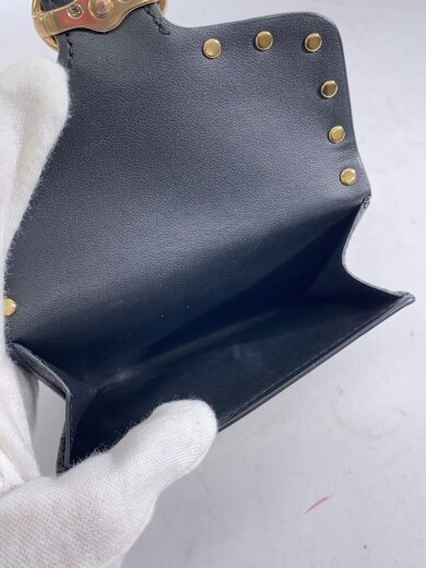 商品画像：3つ折り財布/レザー/BLK/レディース/6791// 6