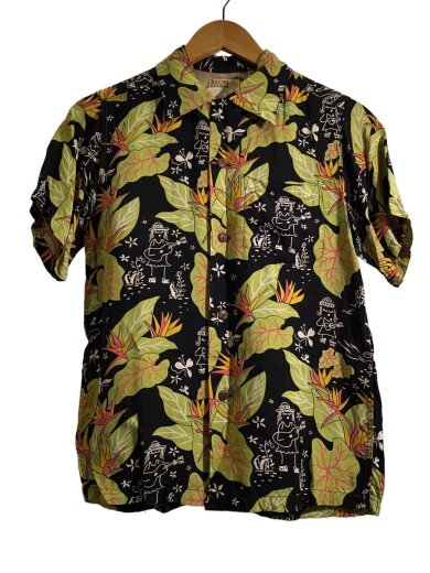 商品画像：アロハシャツ/XS/レーヨン/BLK/総柄/ss35445// 1