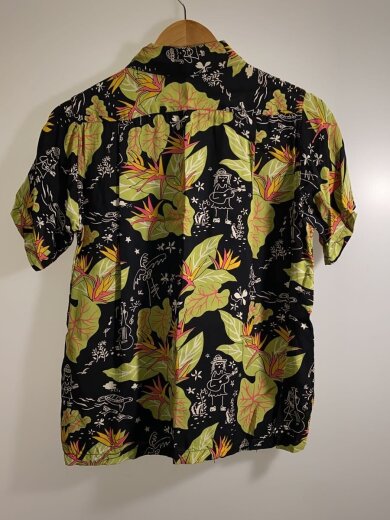 商品画像：アロハシャツ/XS/レーヨン/BLK/総柄/ss35445// 2