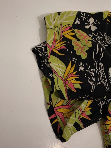 商品画像：アロハシャツ/XS/レーヨン/BLK/総柄/ss35445// 6