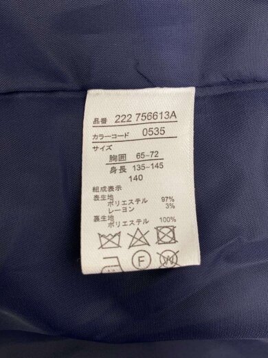 商品画像：スーツ/140cm/ポリエステル/BLK/ストライプ/222 756613A// 5