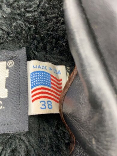 商品画像：シングルライダースジャケット/38/レザー/BLK 4