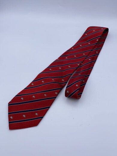 商品画像：ネクタイ/コットン/RED/ストライプ/メンズ 1