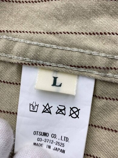 商品画像：ショップコート/L/コットン/ストライプ 7