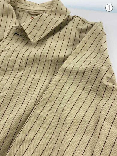 商品画像：ショップコート/L/コットン/ストライプ 8