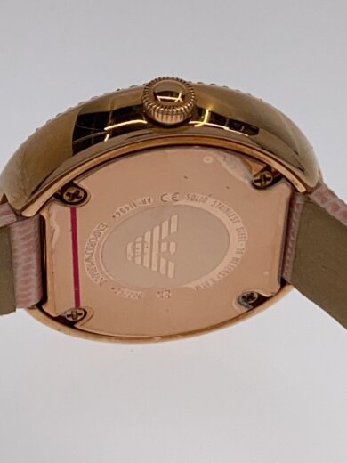 商品画像：クォーツ腕時計/アナログ/レザー/WHT/PNK/SS/AR80061 3