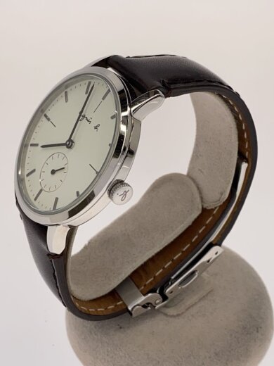 商品画像：クォーツ腕時計/アナログ/レザー/ホワイト/ブラック/VD78-KHB0 2