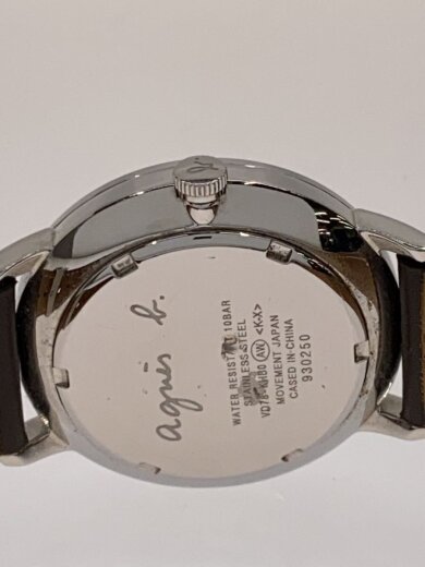 商品画像：クォーツ腕時計/アナログ/レザー/ホワイト/ブラック/VD78-KHB0 3