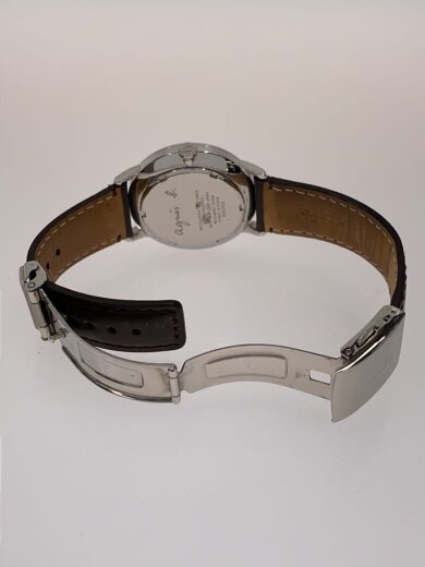 商品画像：クォーツ腕時計/アナログ/レザー/ホワイト/ブラック/VD78-KHB0 4