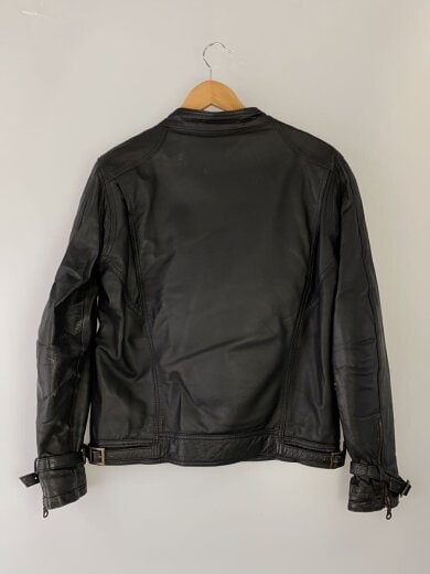 商品画像：シングルライダースジャケット/L/羊革/BLK/無地// 2