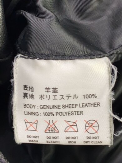 商品画像：シングルライダースジャケット/L/羊革/BLK/無地// 5