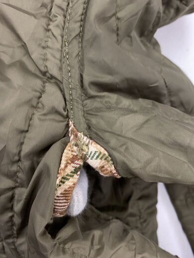 商品画像：キルティングジャケット/L/ナイロン/KHK/無地/ライナージャケット/ボタン閉じ不可 5