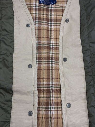 商品画像：キルティングジャケット/L/ナイロン/KHK/無地/ライナージャケット/ボタン閉じ不可 7