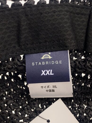 画像：STABRIDGEストローハット/XXL/BLK/無地/メンズ5