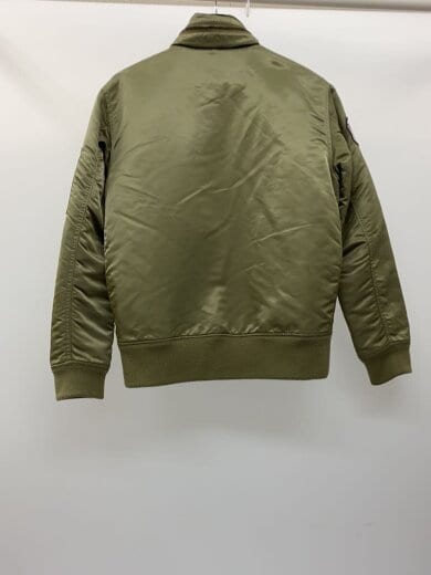 商品画像：フライトジャケット/M/ナイロン/GRN/無地/シミあり/状態考慮 2