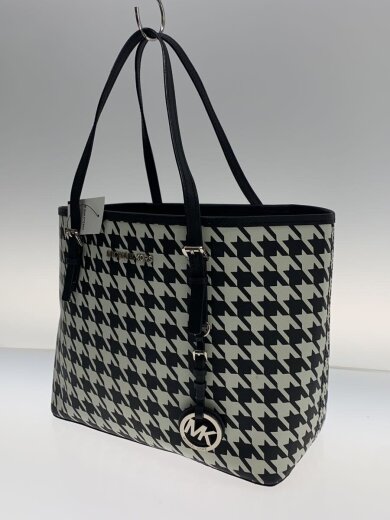 商品画像：ハンドバッグ/レザー/WHT/千鳥格子 2