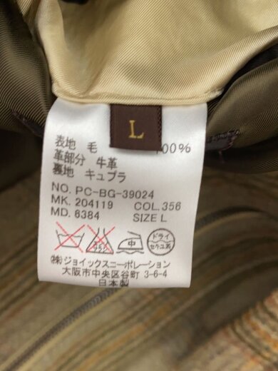 商品画像：ジャケット/L/ウール/CML/チェック/PC-BG-39024/チッェク/襟裏レザー 4