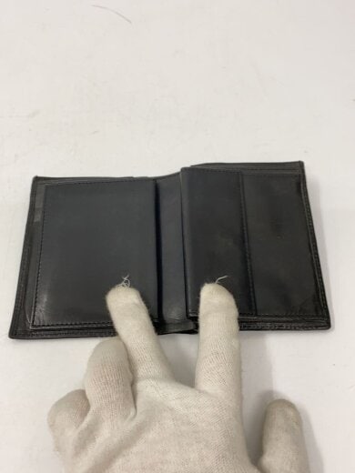 画像：DRIES VAN NOTEN2つ折り財布/レザー/BLK/無地/メンズ/スレ有り/状態考慮4
