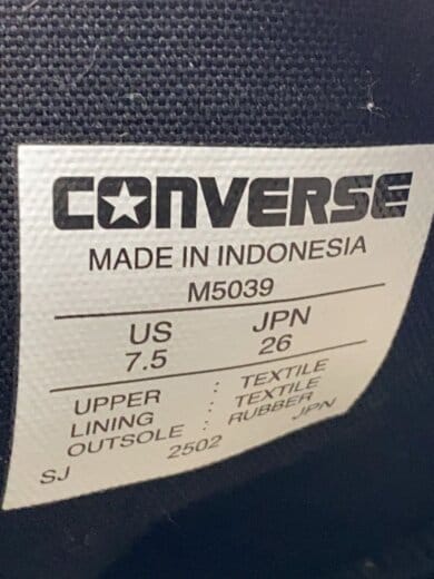 商品画像：ローカットスニーカー/26cm/BLK/キャンバス/M5039 5