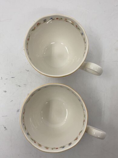 商品画像：カップ&ソーサー/2点セット/WHT/花柄 3