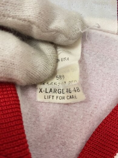 商品画像：スタジャン/XL/ナイロン/RED/USA製/90s/バックプリント/ナイロンジャケット// 4