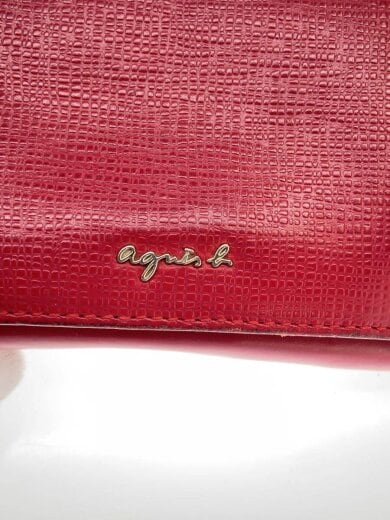 商品画像：2つ折り財布/レザー/RED/無地/レディース 3