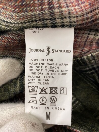 商品画像：長袖シャツ/M/コットン/KHK/チェック/25-050-600-3020-3-0 4