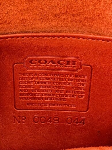 商品画像：ショルダーバッグ/レザー/RED/無地/044/オールドコーチ/ターンロック/USA 5