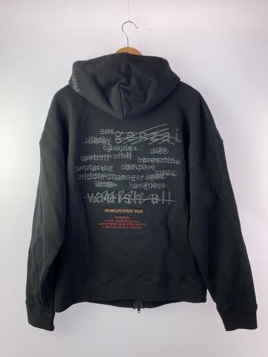 商品画像：ジップパーカー/L/コットン/BLK/総柄/GZ1143 2