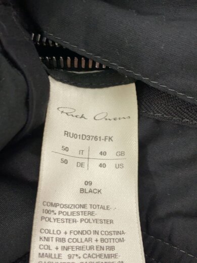 商品画像：ダウンベスト/50/ポリエステル/BLK/RU01D3761/オーバーサイズジップフライトベスト 4