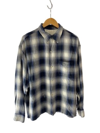 商品画像：長袖シャツ/L/レーヨン/BLU/チェック/SM-HR8-0000-C29 1