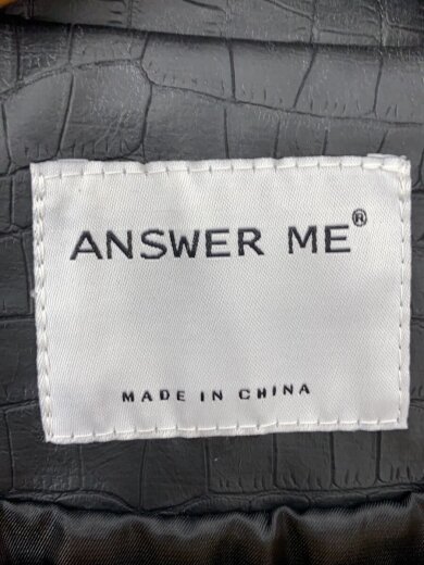 商品画像：ANSWER ME/ジャケット/--/BLK/無地/PUレザージャケット// 3