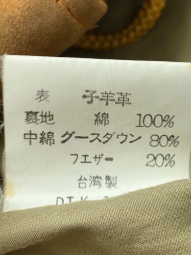 商品画像：レザージャケット・ブルゾン/M/羊革/CML/無地/スエード/子羊革/ダウン// 4