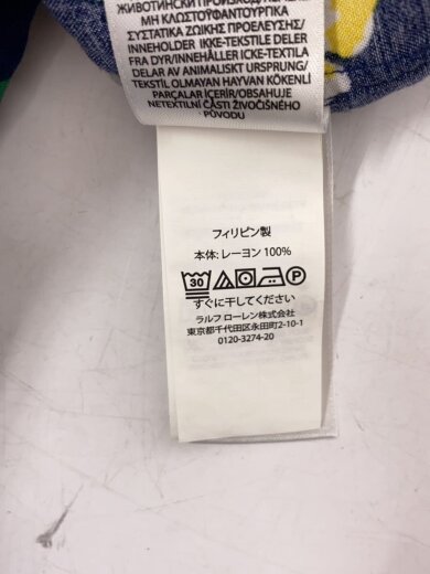 商品画像：アロハシャツ/S/レーヨン/NVY/総柄/ポロベア/開襟/オープンカラー// 4