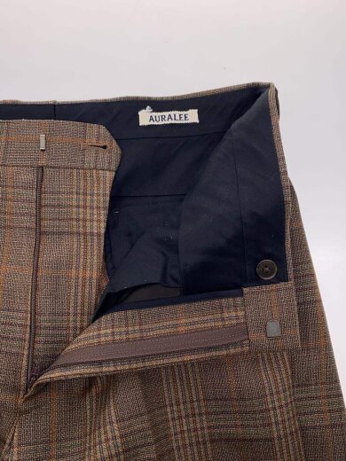 商品画像：BLUEFACED WOOL CHECK SLACKスラックスパンツ/3/ウール/BRW/チェック/A24AP02CB// 3