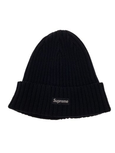 画像：Supremeニットキャップ/--/コットン/BLK/無地/メンズ1