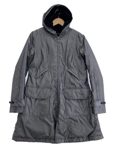 商品画像：ロングダウンジャケット/2/ナイロン/GRY/無地/01-7309612 1