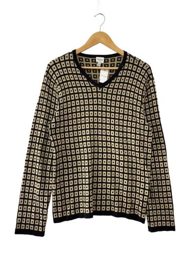 商品画像：ニット・セーター(薄手)/52/アクリル/BEG/総柄 1