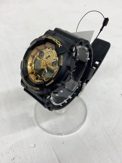 商品画像：クォーツ腕時計/デジアナ/ラバー/GLD/BLK 2