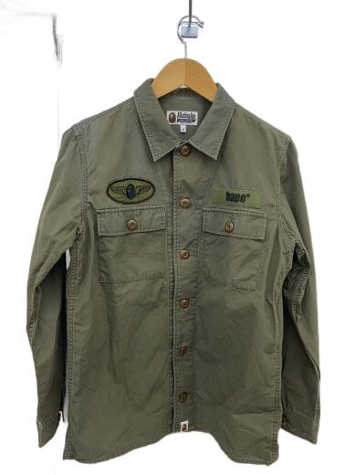 商品画像：長袖シャツ/M/コットン/KHK/無地/001SHC801009X 1