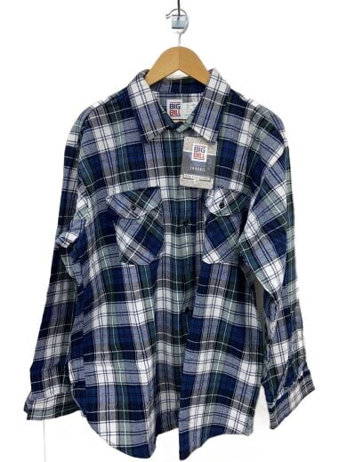 商品画像：長袖シャツ/XL/コットン/GRN/チェック/20039 1