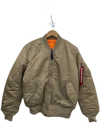 商品画像：フライトジャケット/M/ナイロン/BEG/無地/0615-00-573-8335 1