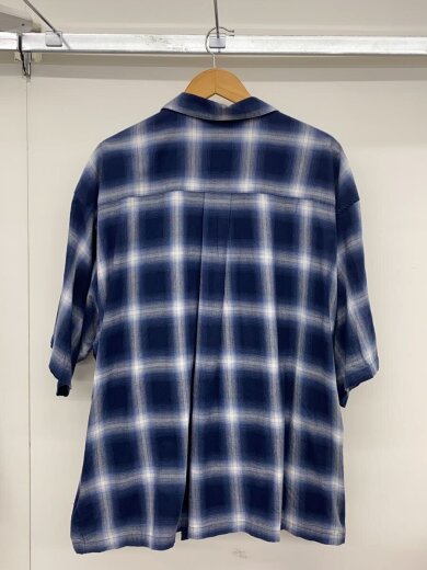商品画像：半袖シャツ/XL/コットン/BLU/チェック/212-1027// 2