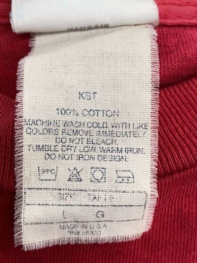 商品画像：Tシャツ/L/コットン/RED/プリント 4